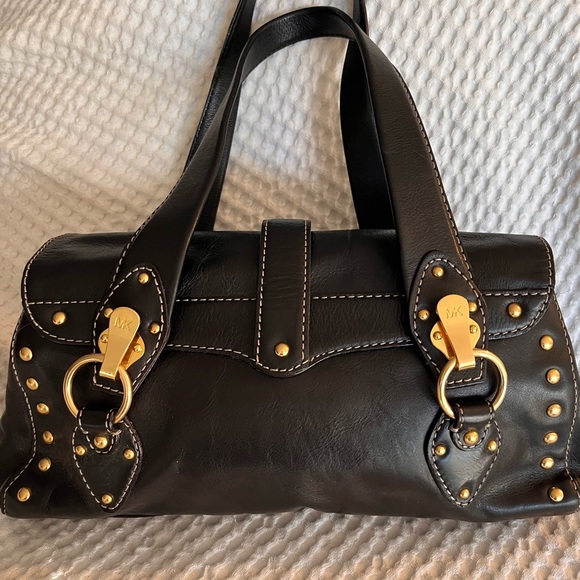 MICHAEL KORS BLACK LEATHER PURSE - Picture 2 of 4